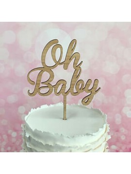 “OH BABY” WOODEN CAKE TOPPER(ONLINE SPECIAL) 
